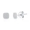 Simona Sterling Silver Square Diamond Studs