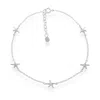 Simona Sterling Silver Starfish Anklet