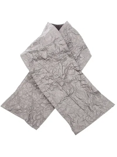 Simona Tagliaferri Crinkled Padded Scarf In Gray