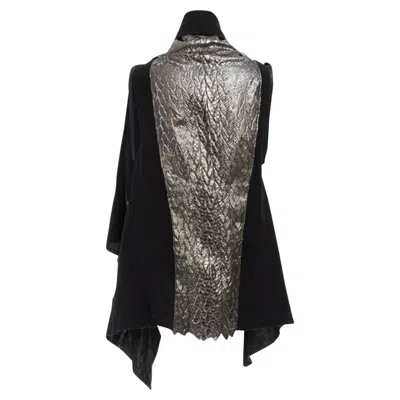 Simona Tagliaferri Scaled Leather Draped Vest In Black