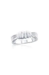 Simona Textured Ring In Silver