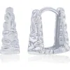 Simona Textured Square Hoop Earrings