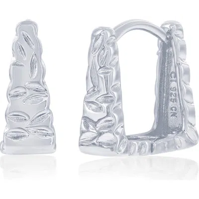 Simona Textured Square Hoop Earrings