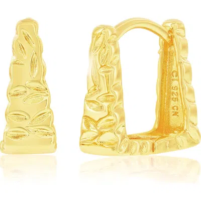 Simona Textured Square Hoop Earrings