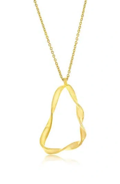 Simona Twisted Triangle Pendant Necklace In Gold