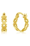 Simona 'x' Hoop Earrings In Gold
