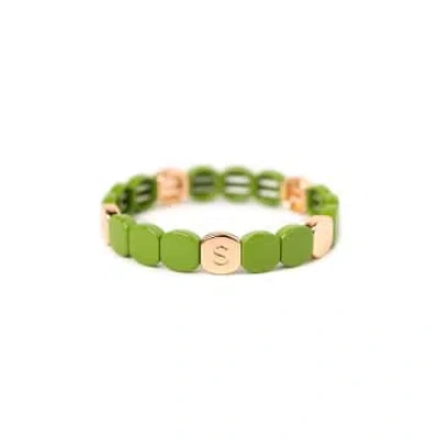 Simone À Bordeaux Colorful Basil Bracelet In Green