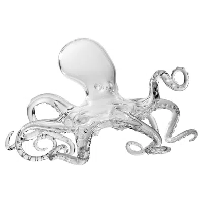 Pre-owned Simone Crestani Polpo Hand-blown Glass Sculpture By  In Gray