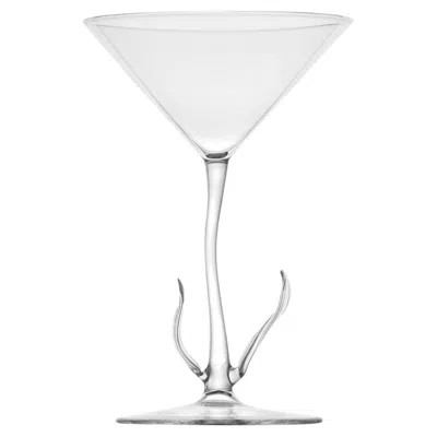 Pre-owned Simone Crestani Set Of 4 Calla Cocktail Garden Glasses In Gray