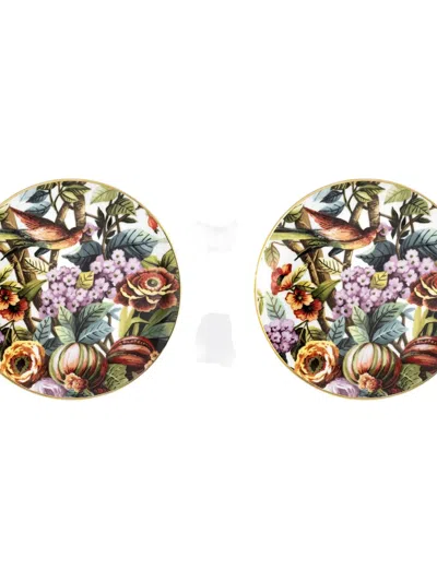 Simone Guidarelli Home Jungle Bread Plate (set Of Two) In Multi