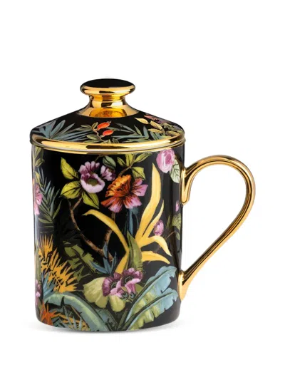 Simone Guidarelli Home Jungle Floral Mug In Black