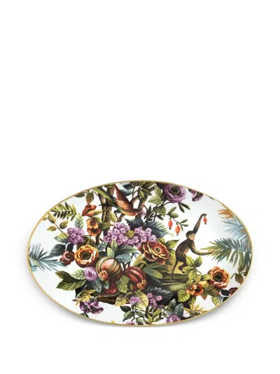 Simone Guidarelli Home Jungle Oval-shaped Platter In Multi