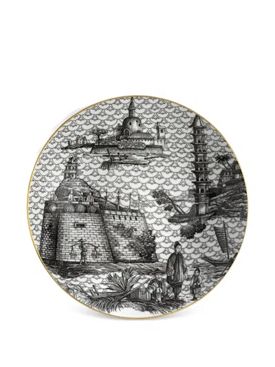 Simone Guidarelli Home Oriental Dream Soup Plate In Gray