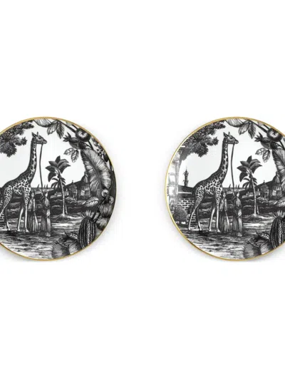 Simone Guidarelli Home Sunset Safari Bread Plates (set Of Two) In Multi
