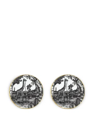 Simone Guidarelli Home Sunset Safari Coaster Set (set Of Two) In Gray