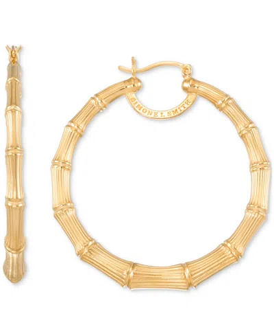 Simone I. Smith Bamboo Hoop Earrings In 18k Yellow Gold Over Sterling Silver (40mm) In Gold Over Silver