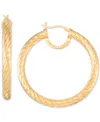 Simone I. Smith Rope Hoop Earrings In 18k Yellow Gold Over Sterling Silver (45mm) In Gold Over Silver