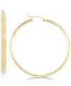 Simone I. Smith Textured Hoop Earrings In 18k Gold Over Sterling Silver In 18k Gold Over Silver