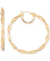 Simone I. Smith Twisted Hoop Earrings In 18k Yellow Gold Over Sterling Silver (45mm) In Gold Over Silver
