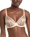 Simone Perele Allure Sheer Plunge Bra In Neutral
