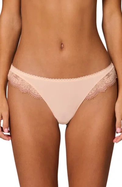 Simone Perele Allure Tanga Thong In Chic Beige