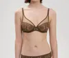 Simone Perele Amazone Décolleté Plongeant Bra In Vert Nomade In Multi