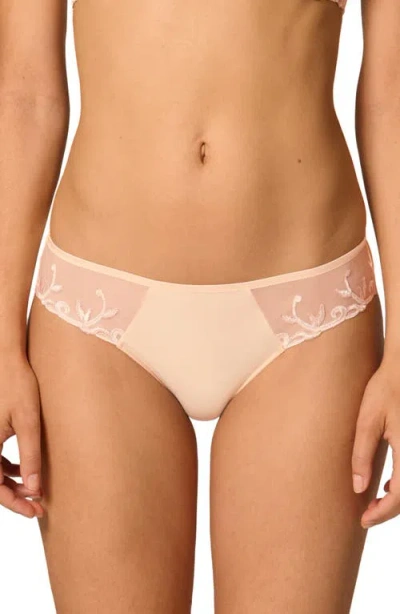 Simone Perele Andora Embroidered Bikini In Pink