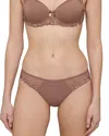Simone Perele Andora Embroidered Mesh Bikini In Amaretto