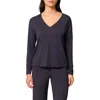 Simone Perele Aurore V-neck Pajama Top In Black
