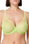 Simone Perele Canopee Underwire Plunge Bra In Lime