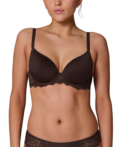 Simone Perele Caresse 3d Plunge Lace Underwire Bra In Multi