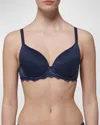 Simone Perele Caresse 3d Plunge Spacer Bra In Ink Blue