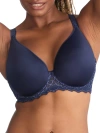 Simone Perele Caresse 3d Plunge Spacer Bra In Ink Blue