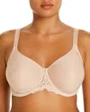 Simone Perele Caresse Lace-trim Minimizer Bra In Peau Rose