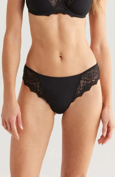Simone Perele 'caresse' Lace Tanga Briefs In Black