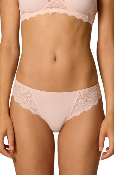 Simone Perele 'caresse' Lace Tanga Briefs In Pink