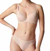 Simone Perele Caresse Plunge Bra In Peau Rose In Neutral