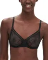 Simone Perele Womens  Comete Underwire Stretch-lace And Mesh Bra In Black