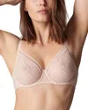 Simone Perele Comete Molded Full Cup Convertible Lace Bra In Pinky Sand