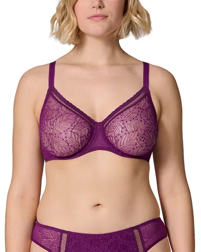 Simone Perele Comete Full Coverage Lace Bra In Purple