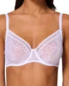 Simone Perele Comete Dotted Lace Sheer Full-coverage Bra In White