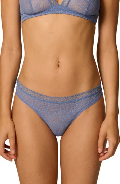 Simone Perele Comete Lace Tanga In Blue