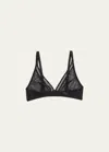 Simone Perele Comete Lace-trim Tulle Bralette In Black