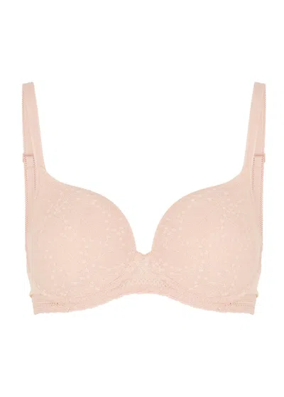 Simone Perele Simone Pérèle Comete Spacer Underwired Lace Plunge Bra In Sand