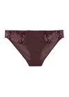 Simone Perele Simone Pérèle Dahlia Floral-embroidered Tulle Briefs In Dark Red