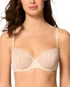 Simone Perele Delice Demi Cup Unlined Underwire Bra In Neutral