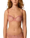 Simone Perele Delice Demi Cup Unlined Underwire Bra In Pink