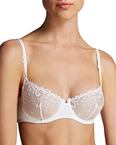 Simone Perele Delice Demi Cup Unlined Underwire Bra In White