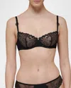 Simone Perele Delice Embroidered Demi Bra In Gem Black