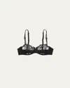 Simone Perele Delice Embroidered Demi Bra In Gem Black